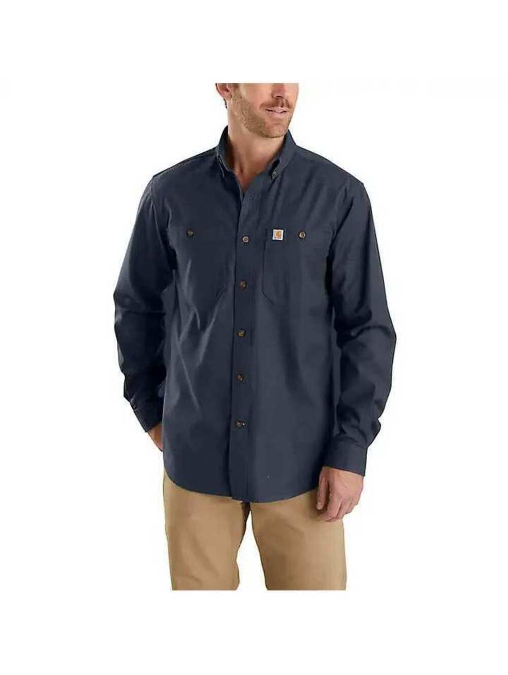 Carhartt Winderm Relaxed Long Sleeve Shirt XL Navy Blue